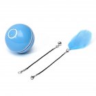 LED Teaser Ball with Replacement Head Electric Cat Toys for Pet blue