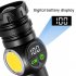 LED Torch  Digital Display USB Rechargeable Flashlight  250000 Lumens Brightest Torch With COB Side Light Mode  5 Lighting Modes Telescopic Zoom Flashlight Cont