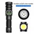 LED Torch  Digital Display USB Rechargeable Flashlight  250000 Lumens Brightest Torch With COB Side Light Mode  5 Lighting Modes Telescopic Zoom Flashlight Cont