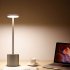 LED USB Rechargeable Table Light Stylish Night Light with 2 mode Eye Protect Lamp Gift  Sliver shell Warm white light