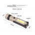 LED USB Rechargeable Multifunctional Flashlight Emergency Camping Torch White Red Light Beige Model 2043