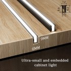 LED Under Cabinet Light Ultra Thin Super Bright Motion Sensor Closet Lights For Wardrobe Cabinet Cupboard  6 x 9mm  30CM neutral light