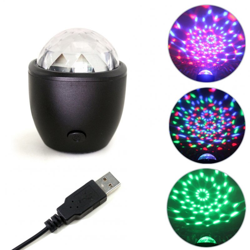 LED Vehicle Crystal Magic Ball Light - RGB