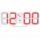 LED Wall Clock Alarm Clock Digital 3D Living Room Explosion Models Electronic Clock red