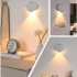 LED Wall Lamp 3 Color Modes Infinite Dimming Easy Installation Wall Mount Lighting Fixture For Bedroom Hotel black