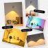 LED Wall Lamp 3 Color Modes Infinite Dimming Easy Installation Wall Mount Lighting Fixture For Bedroom Hotel black