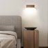 LED Wall Sconce 3W Cordless Wall Mount Light For Reading Rechargeable Battery Operated USB C Port Dimmable Cordless Light Bedroom Bedside Lamp Black Walnut