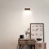LED Wall Sconce 3W Cordless Wall Mount Light For Reading Rechargeable Battery Operated USB C Port Dimmable Cordless Light Bedroom Bedside Lamp Black Walnut