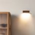 LED Wall Sconce 3W Cordless Wall Mount Light For Reading Rechargeable Battery Operated USB C Port Dimmable Cordless Light Bedroom Bedside Lamp Black Walnut