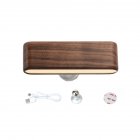 LED Wall Sconce 3W Cordless Wall Mount Light For Reading Rechargeable Battery Operated USB C Port Dimmable Cordless Light Bedroom Bedside Lamp Black Walnut