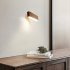 LED Wall Sconce 3W Cordless Wall Mount Light For Reading Rechargeable Battery Operated USB C Port Dimmable Cordless Light Bedroom Bedside Lamp Black Walnut