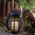 LED Waterproof Solar Powered Candle Lantern Street Lamp Rattan Light for Garden Yard Outdoor Decoration