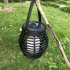 LED Waterproof Solar Powered Candle Lantern Street Lamp Rattan Light for Garden Yard Outdoor Decoration