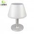 LED Waterproof Stainless Steel Solar Powered Table Lamp Basic Desk Lamp for Bedroom Outdoor  white light