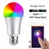 LED Wifi RGB  White Light Bulb with Alexa Google Home Voice Control 7W B22