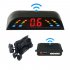 LED Wireless Parking Sensor Kit Parktronic 4 Sensors Auto Car Reverse Assistance Backup Radar Monitor System Silver probe