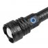 LED XHP90 Flashlight USB Rechargeable Camp Torch with Hammer for Outdoor with Input Output Electric Function Short 1490B
