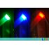 LED color changing shower head with HOT  WARM  COLD water detection colors  