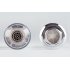 LED faucet head with color changing temperature detection which changes the color of the LED based on how hot or cold the water is