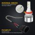 LED headlight bulbs suitable for H8  H9  and H11 car light interfaces  7200 Lumen and 200 meter beam distance lights up all that lays in front of you  