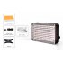 LED video light with 160 LEDs and 5600K color temperature   Fits every DSLR and video camera and is great for professional photo shoots