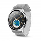 LEMFO H6Pro Smart Watch 1 28 Inch Round Color Full Screen Touch TFT HD IPS Smartwatch silver dial   silver steel band