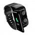 LEMFO M7 Smart Watch Bracelet Color Screen Sports Pedometer Dual Bluetooth Headset 2 in 1 Bracelet  black