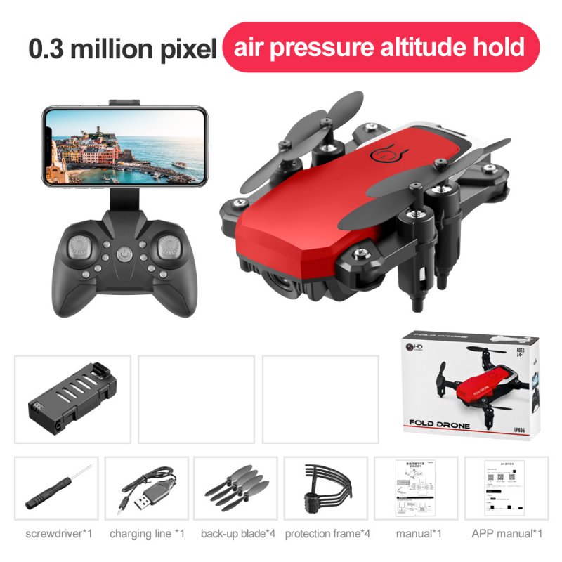 LF606 Mini Drone with Camera Altitude Hold RC Drones with Camera HD Wifi FPV Quadcopter Dron RC Helicopter 0.3M