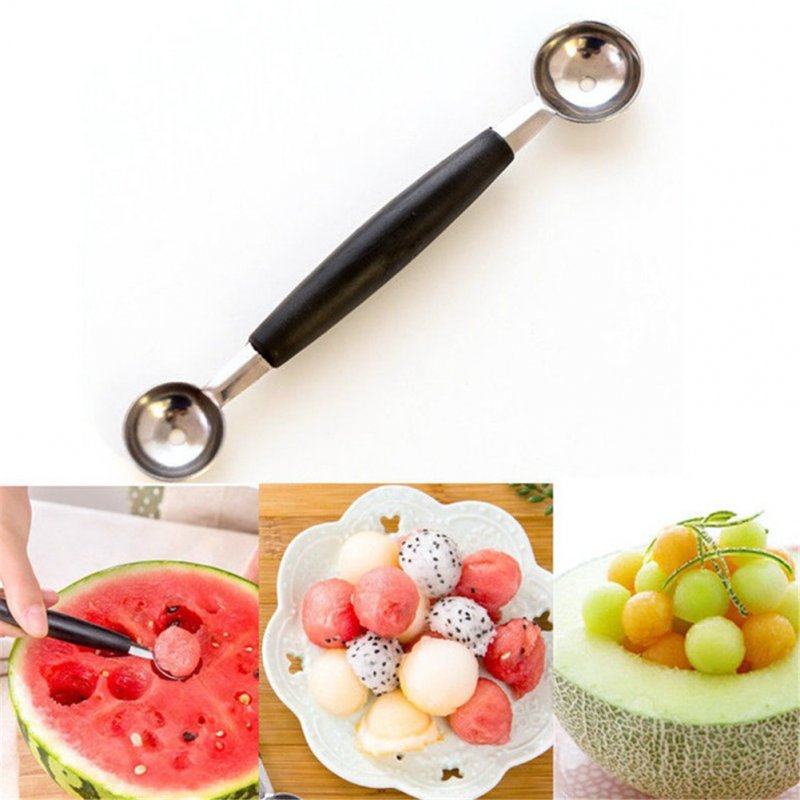 Stainless Steel Double Head Ice  Cream Baller Scoop Household Kitchen Accessories 