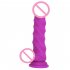 LIquid Silicone Female Purple Spiral Simulation Penis False Penis Couples Sex Toy purple