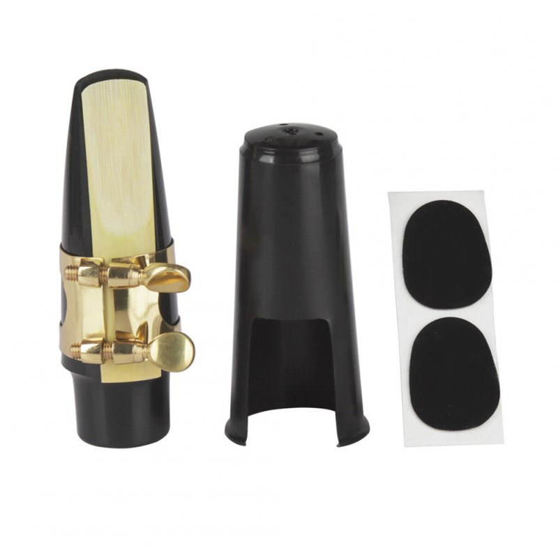 5pcs Set Saxophone Mouthpiece+Clip+Clip Cap+Reed+Dental Pad for Alto/Tenor/Soprano Sax Musical Instrument Accessories 