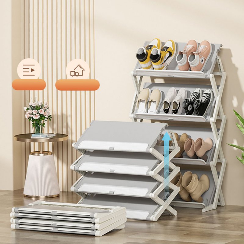 Shoe Rack Multi Tier Foldable Organizer Multi-Functional Storage Free Standing Shoe Shelf 
