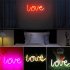 LOVE Letters Shape LED Light Wall Hanging Neon Light for Festival Party Wedding Decor Pink Battery Package