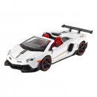 LP700 Sports Car Model With Sound Light Children Simulation Pull-back Car Ornaments For Boys Birthday Gifts Collection Convertible White