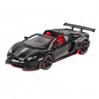 LP700 Sports Car Model With Sound Light Children Simulation Pull-back Car Ornaments For Boys Birthday Gifts Collection Convertible Black