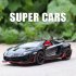 LP700 Sports Car Model With Sound Light Children Simulation Pull back Car Ornaments For Boys Birthday Gifts Collection Convertible White