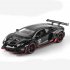 LP700 Sports Car Model With Sound Light Children Simulation Pull back Car Ornaments For Boys Birthday Gifts Collection hardtop red