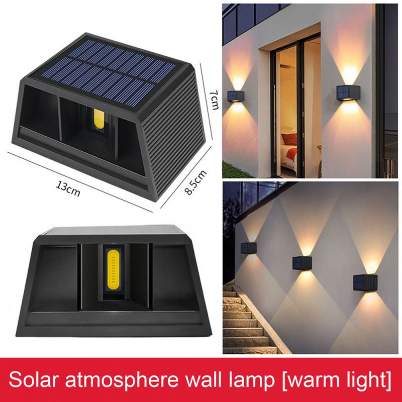 LED Solar Wall Lights Up Down Lighting Outdoor Solar Powered Sconce Waterproof Wall Lamp For Fence Stair Porch Patio Decoration solar wall light