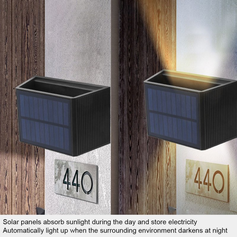 LED Solar Wall Lights Up Down Lighting Outdoor Solar Powered Sconce Waterproof Wall Lamp For Fence Stair Porch Patio Decoration solar wall light