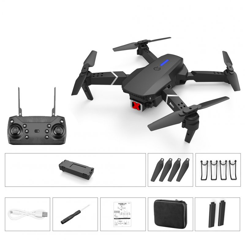 LS-E525 PRO Three Side Obstacle Avoidance HD RC Quadcopter Standard without aerial photography storage bag_3 battery package