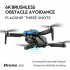 LS S8S 2 4G WIFI Rc Drone With 4K 3 lens Camera Foldable Optical Flow Positioning Obstacle Avoidance Aerial Photography Brushless RC Quadcopter For Birthday Gif