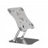 LS518 Laptop Stand Adjustable Folding Computer Stand Aluminum Alloy Computer Riser For Laptop Notebook Tablet More silver