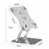 LS518 Laptop Stand Adjustable Folding Computer Stand Aluminum Alloy Computer Riser For Laptop Notebook Tablet More silver