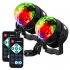 LUNSY 2PCS Portable LED 6 Colors Sound Actived Crystal Magic Ball Stage Party Light with Remote Control  85 265V Disco Ball Lamp Set for Party  KTV  Club