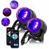 LUNSY 2PCS Portable LED 6 Colors Sound Actived Crystal Magic Ball Stage Party Light with Remote Control  85 265V Disco Ball Lamp Set for Party  KTV  Club