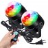 LUNSY 2PCS Portable LED 6 Colors Sound Actived Crystal Magic Ball Stage Party Light with Remote Control  85 265V Disco Ball Lamp Set for Party  KTV  Club