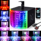 LUNSY DJ Dance DMX512 Sound Actived Stage Disco Light, Portable Party Lights with Remote Control <span style='color:#F7840C'>for</span> Dance Parties, Birthday, Wedding, etc