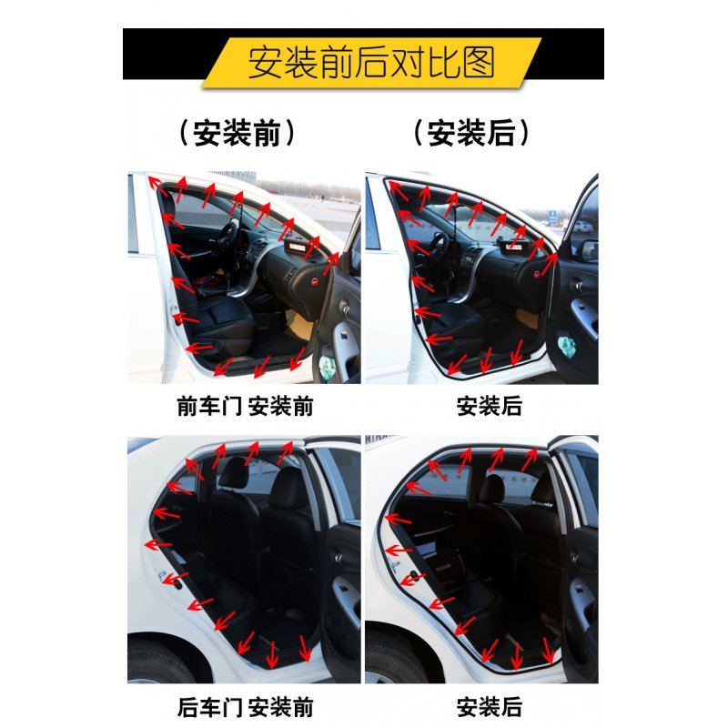 5M Eco-friendly Self-adhesion B-Shape Type Moulding Trim Rubber Strip Car Door Edge Seal Weather-strip