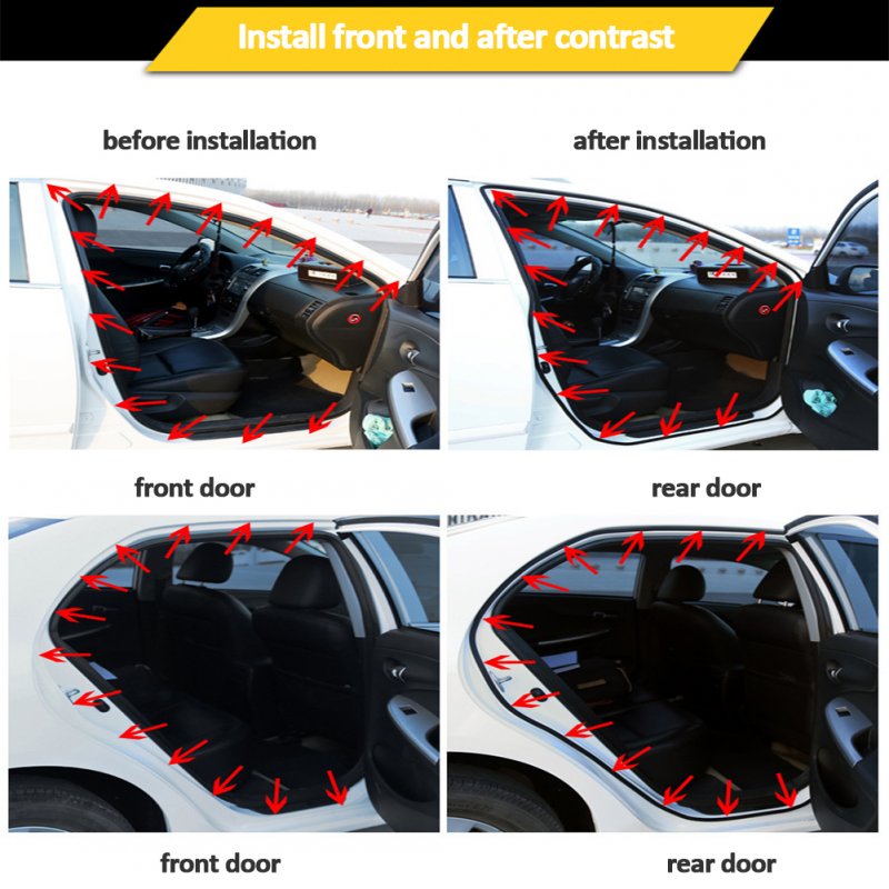 5M Eco-friendly Self-adhesion B-Shape Type Moulding Trim Rubber Strip Car Door Edge Seal Weather-strip