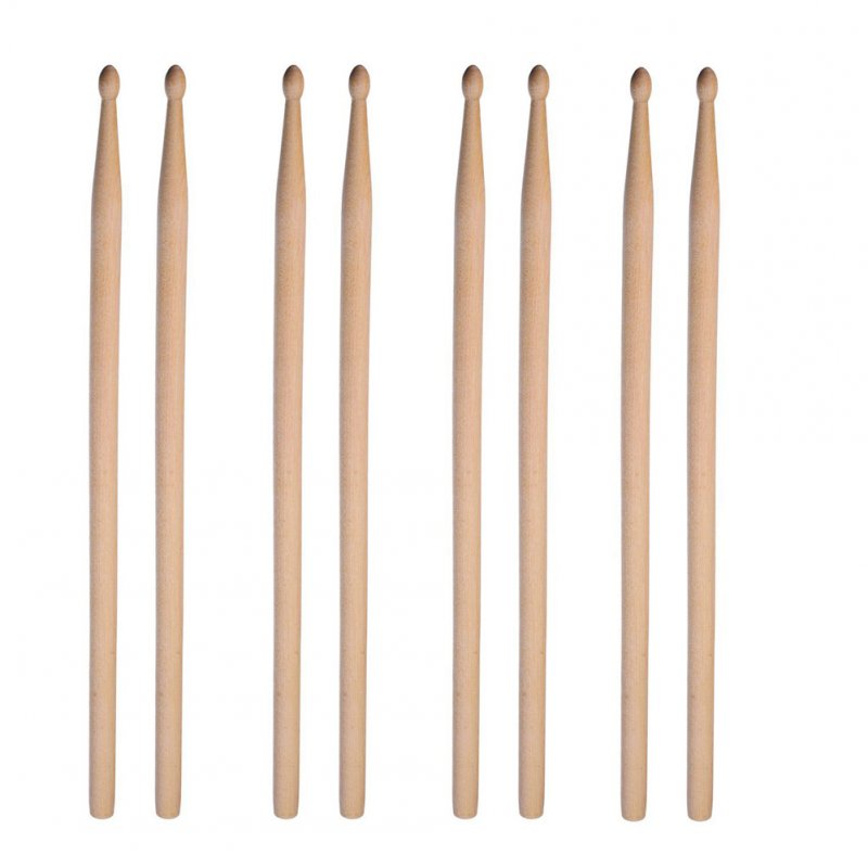 8 Pcs Drum Sticks 5A Classic Maple Drumsticks for Jazz Combo Exercises Performance + Bag 